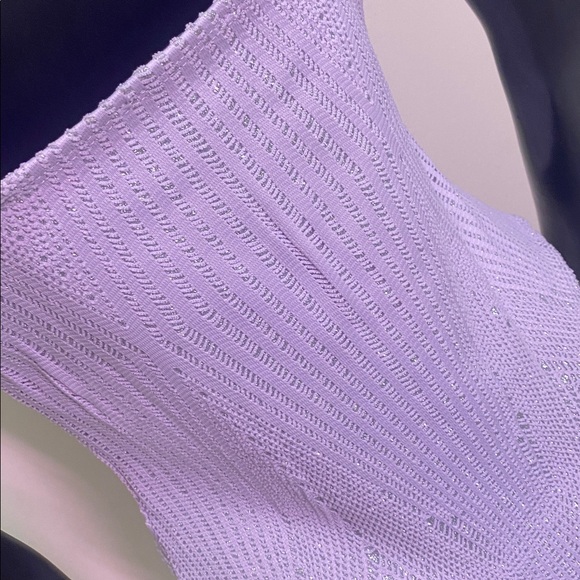 Haute Monde Lavender Textured Bodysuit with V-Notch - Picture 10 of 13